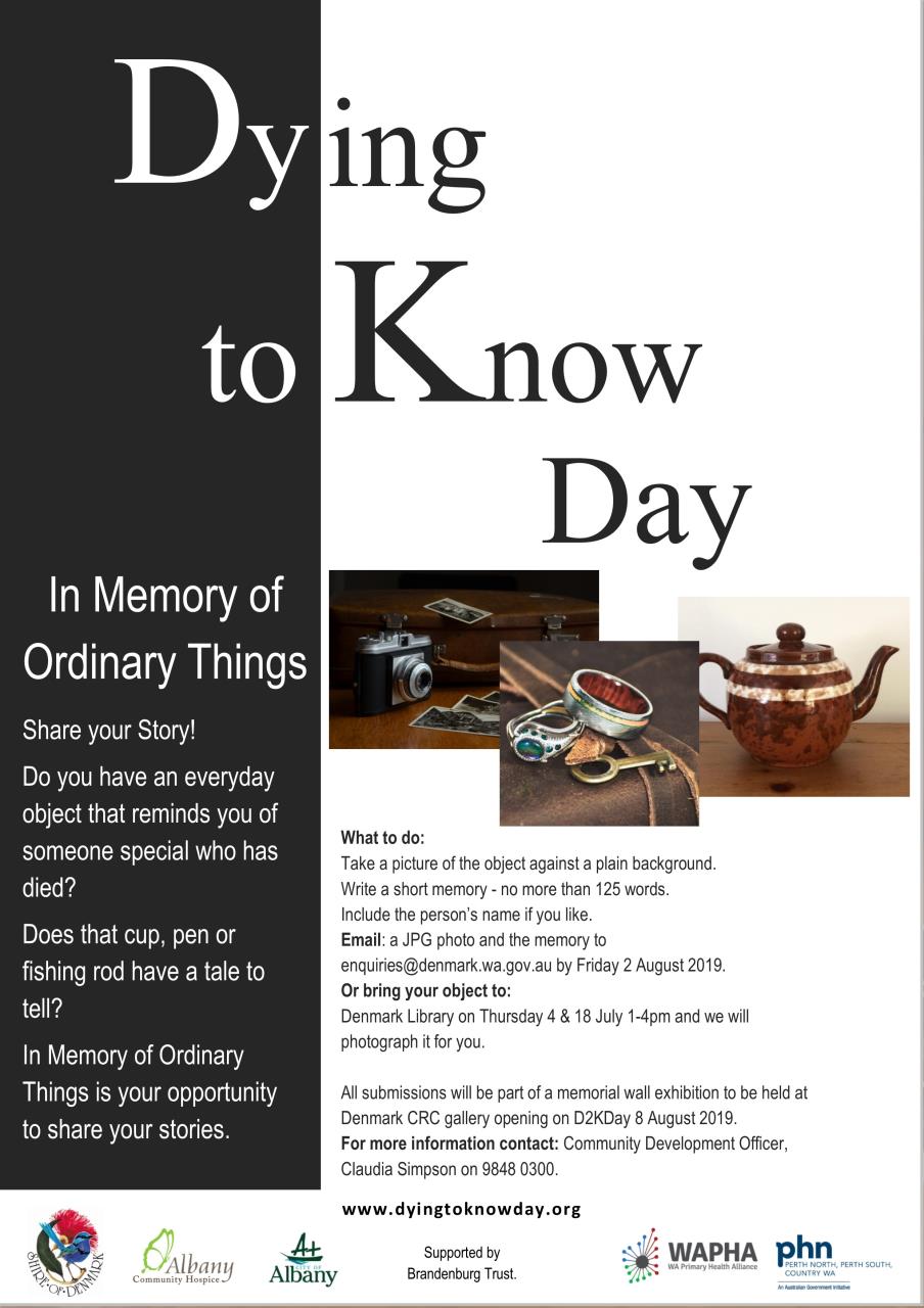 Dying to Know Day flier