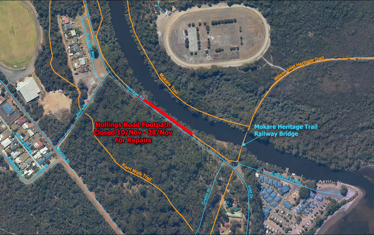 Temporary Closure of Hollings Road Footpath for Repairs