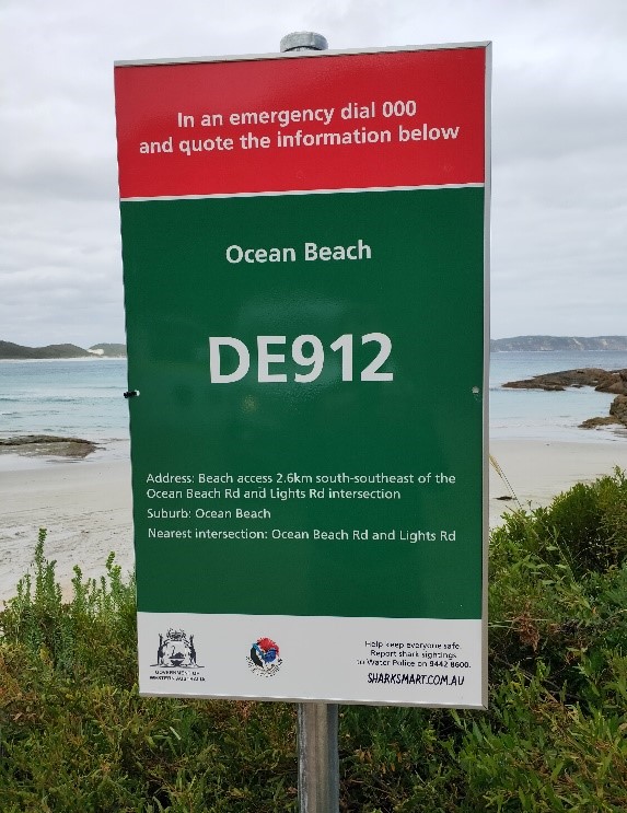 Beach signs ensure faster emergency response times