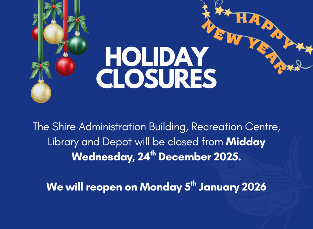 Annual Christmas Closure: 24 December to 5 January